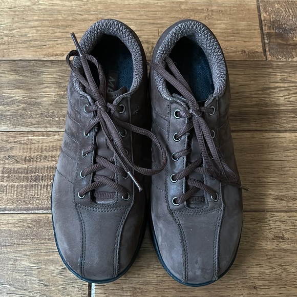 MBT Casual Brown Leather Suede Rocker Bottom Sneakers Comfort Shoes Size 8.5 - Picture 10 of 12
